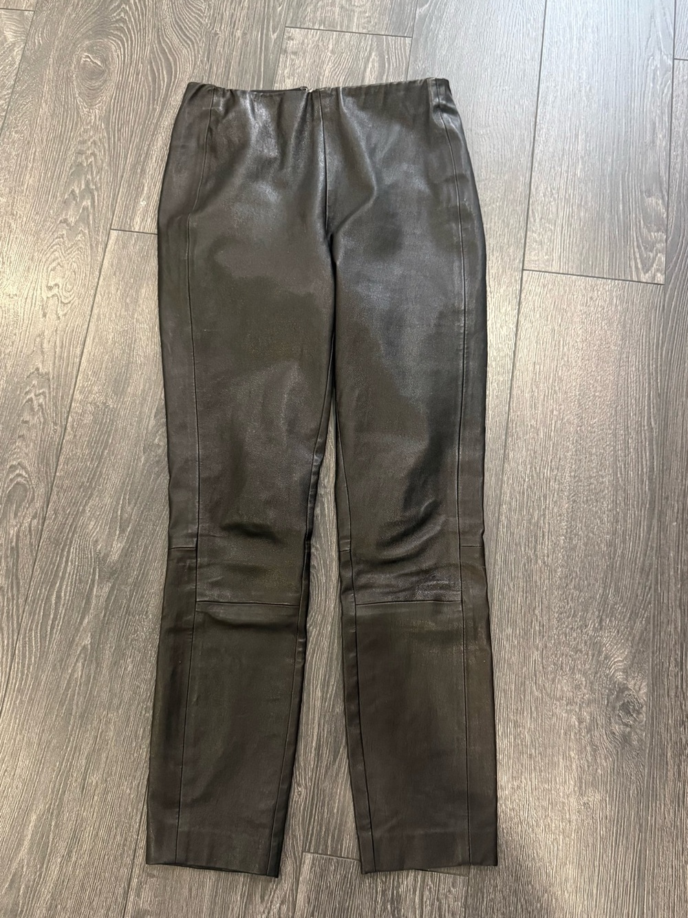Rag and Bone 100% Lamb  Leather Slim Leg Pants in Black